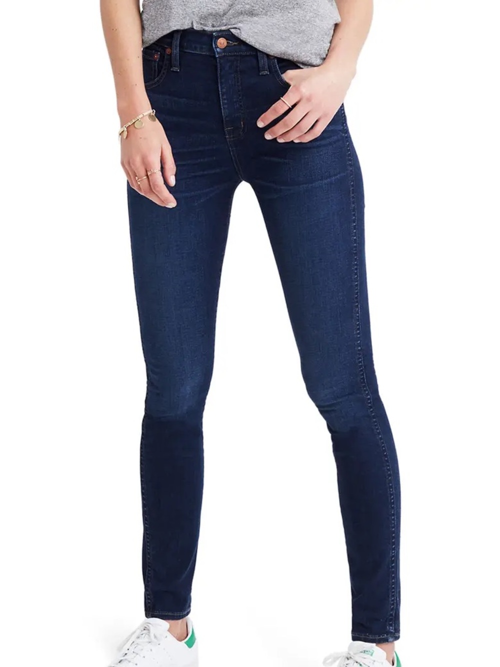 NWT Madewell 10-Inch High Rise Skinny Jeans Dark Wash 26
